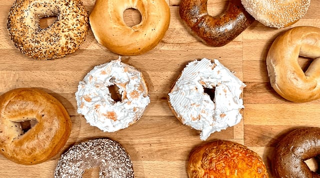 Bagel with Lox Cream Cheese.